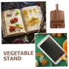 Garneck Elegant Wooden Recipe Holder Kitchen Cookbook Stand Counter Stand Modern Kitchen Decor Menu Display Rack view 3