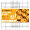 2 PCS Cooling Racks for Cooking and Baking, 15x10 Inches Stainless Steel Cooling Rack, Sheet Pan with Wire Rack for Baking Sheet, Bacon Rack Oven Safe Fits Jelly Roll Sheet Pan view 1