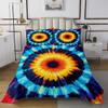 3 Piece Blue Tie Dye Quilt Bedding Sets Women Aldult Lightweight Bedding Hippie Boho Bedspread Watercolor Art Coverlet Soft Microfiber Home Quilt Set for King Bed All Season view 2