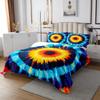 3 Piece Blue Tie Dye Quilt Bedding Sets Women Aldult Lightweight Bedding Hippie Boho Bedspread Watercolor Art Coverlet Soft Microfiber Home Quilt Set for King Bed All Season view 3