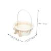 SOLUSTRE 2pcs Elegant Woven Flower Girl Basket Wedding Flower Baskets for Petals Fruits and Candies for Bridal Showers and Special Events Light view 2