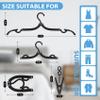 12Pcs Portable Travel Hangers for Cruise Ship Essentials 2026 with 24 Clips, Plastic Folding Foldable Hangers Clothes Drying Rack Travel Accessories for Suitcase, RV, Camping, Road Trip (Black) view 2