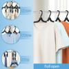 12Pcs Portable Travel Hangers for Cruise Ship Essentials 2026 with 24 Clips, Plastic Folding Foldable Hangers Clothes Drying Rack Travel Accessories for Suitcase, RV, Camping, Road Trip (Black) view 3