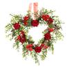 Alipis Valentine's Day Wreath Heart Rose Luminous Delicate Hanging Door Decorations Wall Pendant view 1