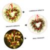 Alipis Valentine's Day Wreath Heart Rose Luminous Delicate Hanging Door Decorations Wall Pendant view 2