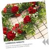 Alipis Valentine's Day Wreath Heart Rose Luminous Delicate Hanging Door Decorations Wall Pendant view 3