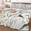 RisQiten Twin Quilt Bedding Set, Pastoral Botanical Reversible Summer Quilt 3 Pieces, Summer Birds Spring Floral Lightweight Bedspreads Coverlets with 2 Pillow Shams for All Seasons view 2