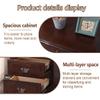 Bedroom Nightstand, Wood Bedside Table, Fully-Assembled Nightstand with 2 Drawers and Unique Base Design, Side Table Storage Cabinet with Metal Handles for Bedroom, Living Room(Reddish brown) view 2