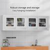 pujindu Stainless Steel Kitchen Wall Cabinet, Kitchen Cupboard With Sliding Doors, Heavy Duty Cabinet Shelf For Commercial Bars Garage(Silver-A,150x35x60cm) view 3