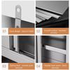 pujindu Stainless Steel Kitchen Wall Cabinet, Kitchen Cupboard With Sliding Doors, Heavy Duty Cabinet Shelf For Commercial Bars Garage(Silver-A,150x35x60cm) view 4