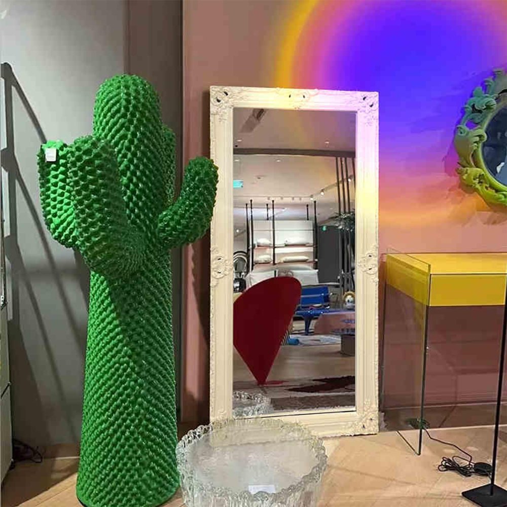 TBJEN Floor Mirror, Rectangle Full Length Mirror, Standing Mirror, Full Body Mirror, Large Mirror, Retro Flocking Carved Full-Body Mirror white-100 * 180CM