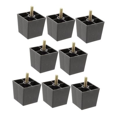 DIYEAH 8pcs Square Tapered Furniture Legs Replacement Feet for Sofa Bed Chair and Table Easy Installation with Robust and Design
