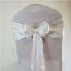VGGBNG Wedding Chair Bows,Elegant Sashes, 10pcs Luxury Satin Bow Sash Wedding Chair Decoration Ribbon Band Craft Birthday Indoor/Outdoor Party Supplies(White) view 1
