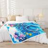 jejeloiu Cartoon Octopus Fleece Throw Blanket Kids Boys Girls Twin 60"x80" Underwater World Sherpa Blanket Plush Fuzzy Ultra Soft Tentacles for Bed Couch Chair Living Room Sealife Sea Animal view 2