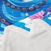 jejeloiu Cartoon Octopus Fleece Throw Blanket Kids Boys Girls Twin 60"x80" Underwater World Sherpa Blanket Plush Fuzzy Ultra Soft Tentacles for Bed Couch Chair Living Room Sealife Sea Animal view 4