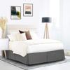 Luxury 600 Thread Count Egyptian Cotton Bed Skirt Full Size Split Corner Design, Dust Ruffle 54x75 Inches, 6 Inch Drop Dark Grey Solid view 2