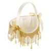 Heart Shaped Flower Girl Basket with Lace Bowknot for Wedding Ceremonies view 1