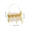 Heart Shaped Flower Girl Basket with Lace Bowknot for Wedding Ceremonies view 2