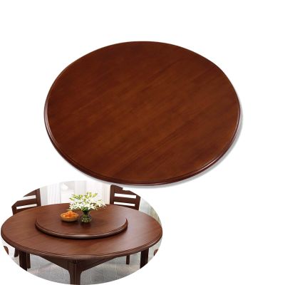 40 30 Inch Large Wooden Lazy Susan Rotating Serving Tray, Round Dining Table Turntable, Wood Tabletop Serving Plate 360 Smooth Rotating, Easy to Share Food(Walnut,110CM/43")