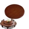 40 30 Inch Large Wooden Lazy Susan Rotating Serving Tray, Round Dining Table Turntable, Wood Tabletop Serving Plate 360 Smooth Rotating, Easy to Share Food(Walnut,110CM/43") view 1