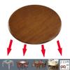 40 30 Inch Large Wooden Lazy Susan Rotating Serving Tray, Round Dining Table Turntable, Wood Tabletop Serving Plate 360 Smooth Rotating, Easy to Share Food(Walnut,110CM/43") view 3