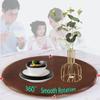 40 30 Inch Large Wooden Lazy Susan Rotating Serving Tray, Round Dining Table Turntable, Wood Tabletop Serving Plate 360 Smooth Rotating, Easy to Share Food(Walnut,110CM/43") view 4