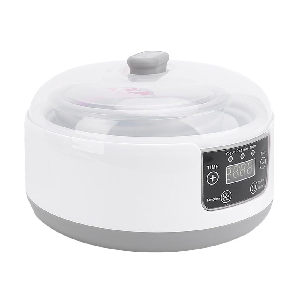 1.2L Home Yogurt Maker Stainless Steel Liner Intelligent Control Panel for Homemade Yogurt Lovers (US Plug 100-240v)
