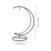 Toyvian Moon-shaped Hanging Terrarium Holder Stand 2pcs Iron Xmas Autumn view 2