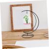 Toyvian Moon-shaped Hanging Terrarium Holder Stand 2pcs Iron Xmas Autumn view 4