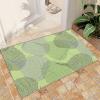 3x5 Entryway Rug - Leaf Rugs for Living Room Bedroom - Abstract Leaf Textured Rug - Washable Area Rugs - Bathroom Laundry Room Door Mat Entryway Carpet - Green view 1