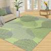 3x5 Entryway Rug - Leaf Rugs for Living Room Bedroom - Abstract Leaf Textured Rug - Washable Area Rugs - Bathroom Laundry Room Door Mat Entryway Carpet - Green view 3