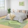 3x5 Entryway Rug - Leaf Rugs for Living Room Bedroom - Abstract Leaf Textured Rug - Washable Area Rugs - Bathroom Laundry Room Door Mat Entryway Carpet - Green view 4