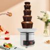 5 Tier Commercial Chocolate Fountain Machine 8.8LBS, Digital Temperature Control Stainless Steel Melting Fountain for Weddings Parties Events 300W view 3