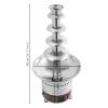 5 Tier Commercial Chocolate Fountain Machine 8.8LBS, Digital Temperature Control Stainless Steel Melting Fountain for Weddings Parties Events 300W view 4