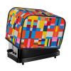 2 slice Toaster Cover, Colorful Square Print Bread Machine Covers with Pockets for Kitchen Counter 11.4''x7.9''x7.5'' view 1