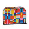 2 slice Toaster Cover, Colorful Square Print Bread Machine Covers with Pockets for Kitchen Counter 11.4''x7.9''x7.5'' view 2