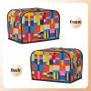 2 slice Toaster Cover, Colorful Square Print Bread Machine Covers with Pockets for Kitchen Counter 11.4''x7.9''x7.5'' view 3