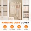 2025 Space Saving Hanging Garment Bag with Self Compression Zipper, Upgrade Dust Cover Clothes Bags for Down Coat, Closet Organizers Heavy Duty Garment Bag Winter Coat Storage (Pink, Large) view 4