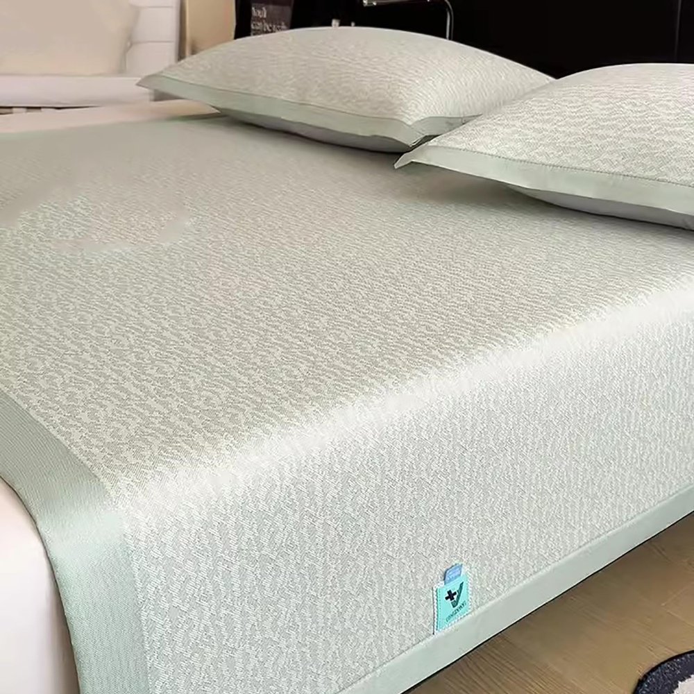 Cooling Mattress Pad for Hot Sleeper, Ice Cool Summer Sleeping Cooling Mat for Bed Pad 3 Piece Set, Smooth Noiseless(Green,120 * 200cm/47.2 * 78.7in)