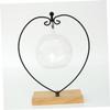 LIFKOME Ornament Display Stand Holder, Iron Wood Base Hanging Globe view 4