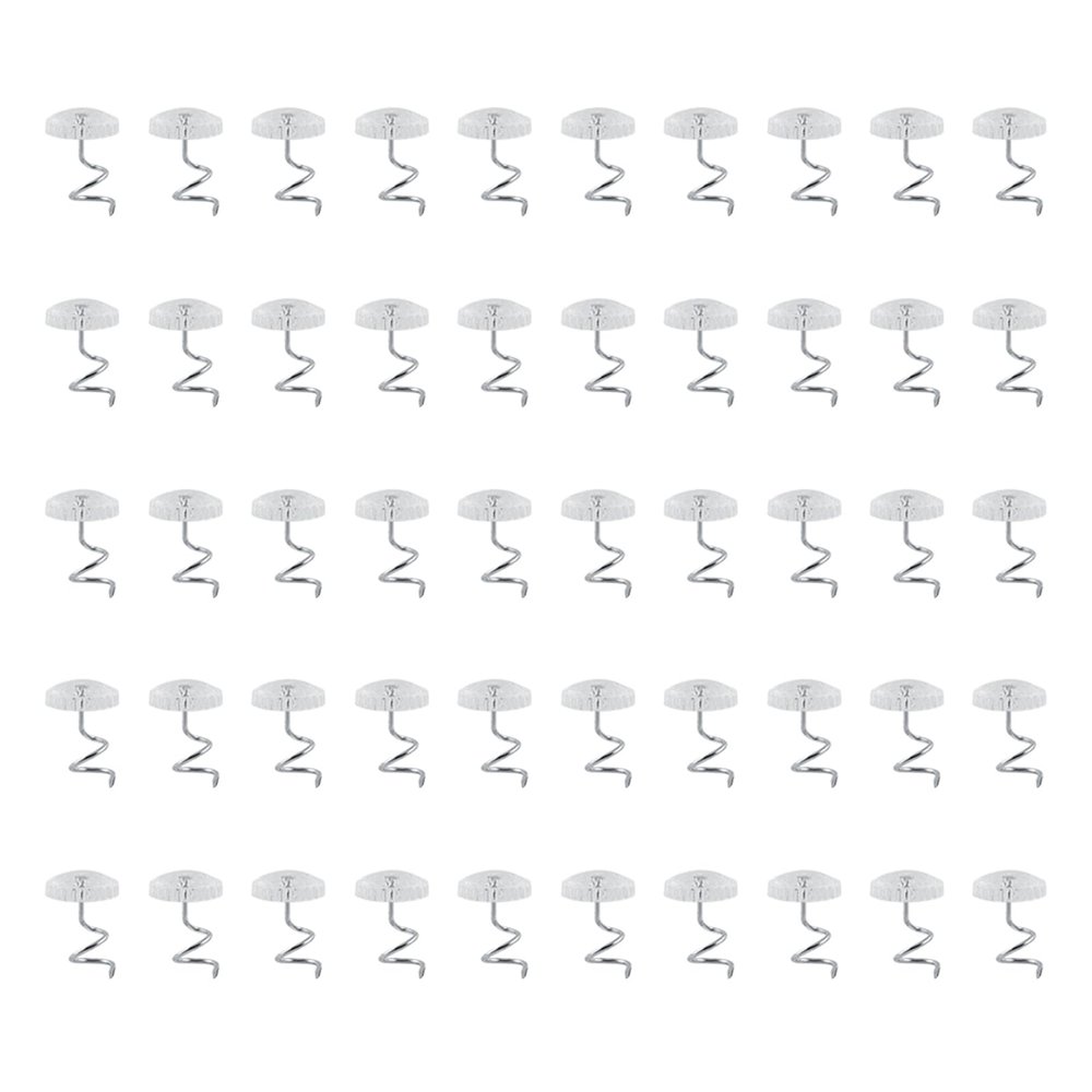 Upholstery Twist Pins, Clear Round Shape, Repairing Sagging Headliners Drapery Slip Covers Mattress Pads Crafts, 30/50pcs for Home Use (50Pcs)