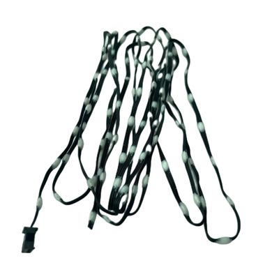 ZGYDNM DC5V 12V 50-200ct 20/25/30mm/50mm/100mm Pitch WS2811 LED Pebble Pixel String RGB Addressable Full Color IP67 Black Wire(50ct DC12V,30MM Pitch_Black Wire_3PIN JST SM)