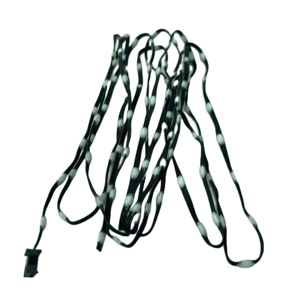 ZGYDNM DC5V 12V 50-200ct 20/25/30mm/50mm/100mm Pitch WS2811 LED Pebble Pixel String RGB Addressable Full Color IP67 Black Wire(50ct DC12V,30MM Pitch_Black Wire_3PIN JST SM)