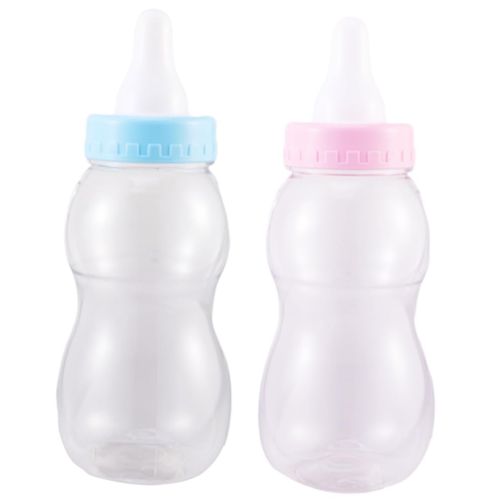 HEALLILY 2pcs Storage Bottles Candy Holder Milk Bottle Piggy Bank Caps for Coin