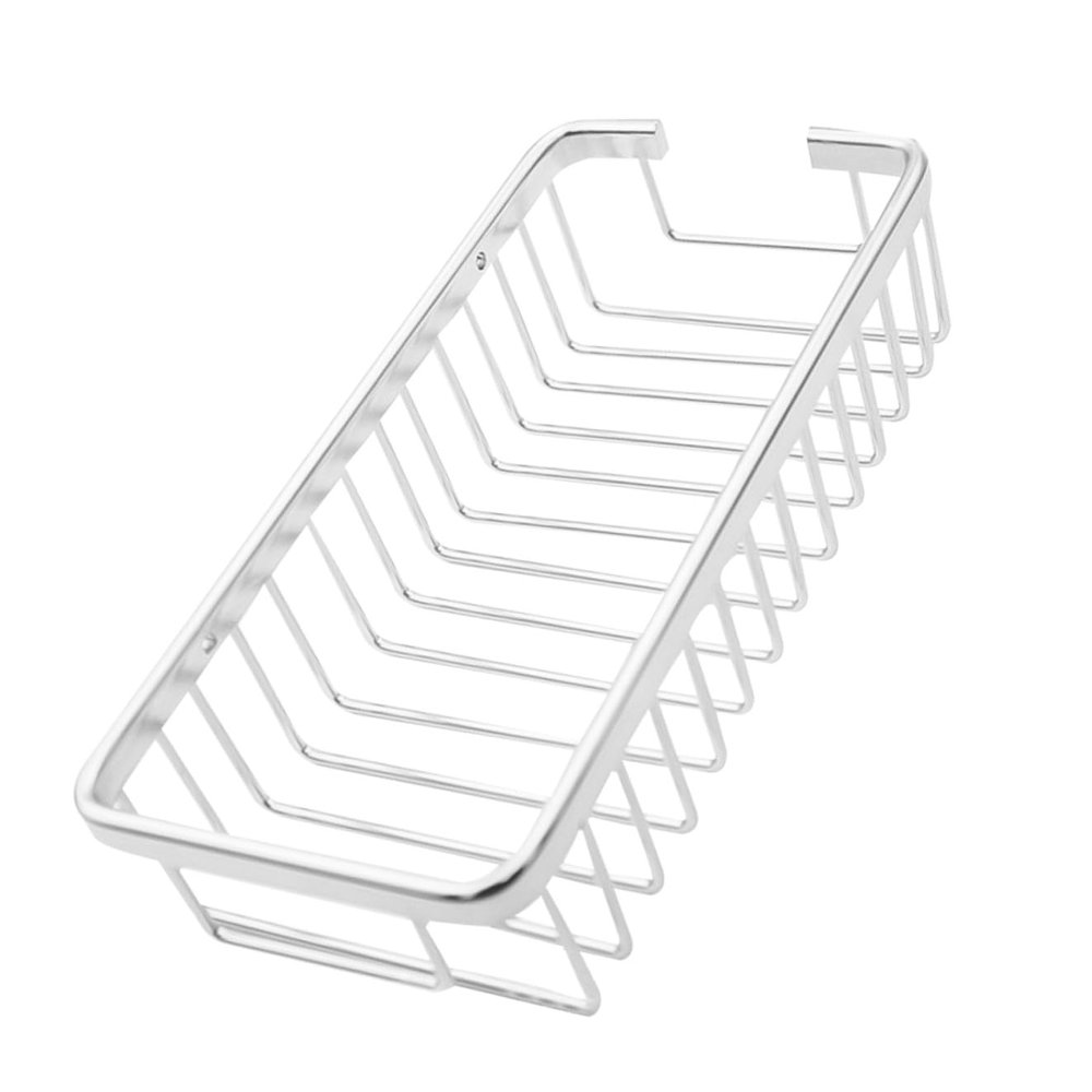 Ciieeo 2pcs Aluminum Wall Hanging Storage Rack for Kitchen Spice Holder Floating Shelf Bathroom Storage Rack