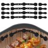 12pcs Air Fryer Magnet Silicone Buckles, 4 Long and 8 Round Air Fryer Magnets Accessories for Holding Parchment Paper to Prevent Paper Liner from Covering Food or Contacting Heating Element view 1