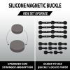 12pcs Air Fryer Magnet Silicone Buckles, 4 Long and 8 Round Air Fryer Magnets Accessories for Holding Parchment Paper to Prevent Paper Liner from Covering Food or Contacting Heating Element view 3