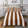 Brown Stripe Bedspread Twin Size, Stripes Lines Patchwork Coverlet Set 2pcs, Abstract Geometric White and Brown Quilted Coverlet with 1 Pillowcase, Kids Boys Girls Room Decor, Soft Bedding Quilt view 2