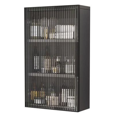 EHVYBDX Bathroom Wall Cabinet Side Cabinet Wall Cabinet with Glass Single Door Living Room Bedroom Powder Room Decorative Cabinet Kitchen Spice Storage Cabinet