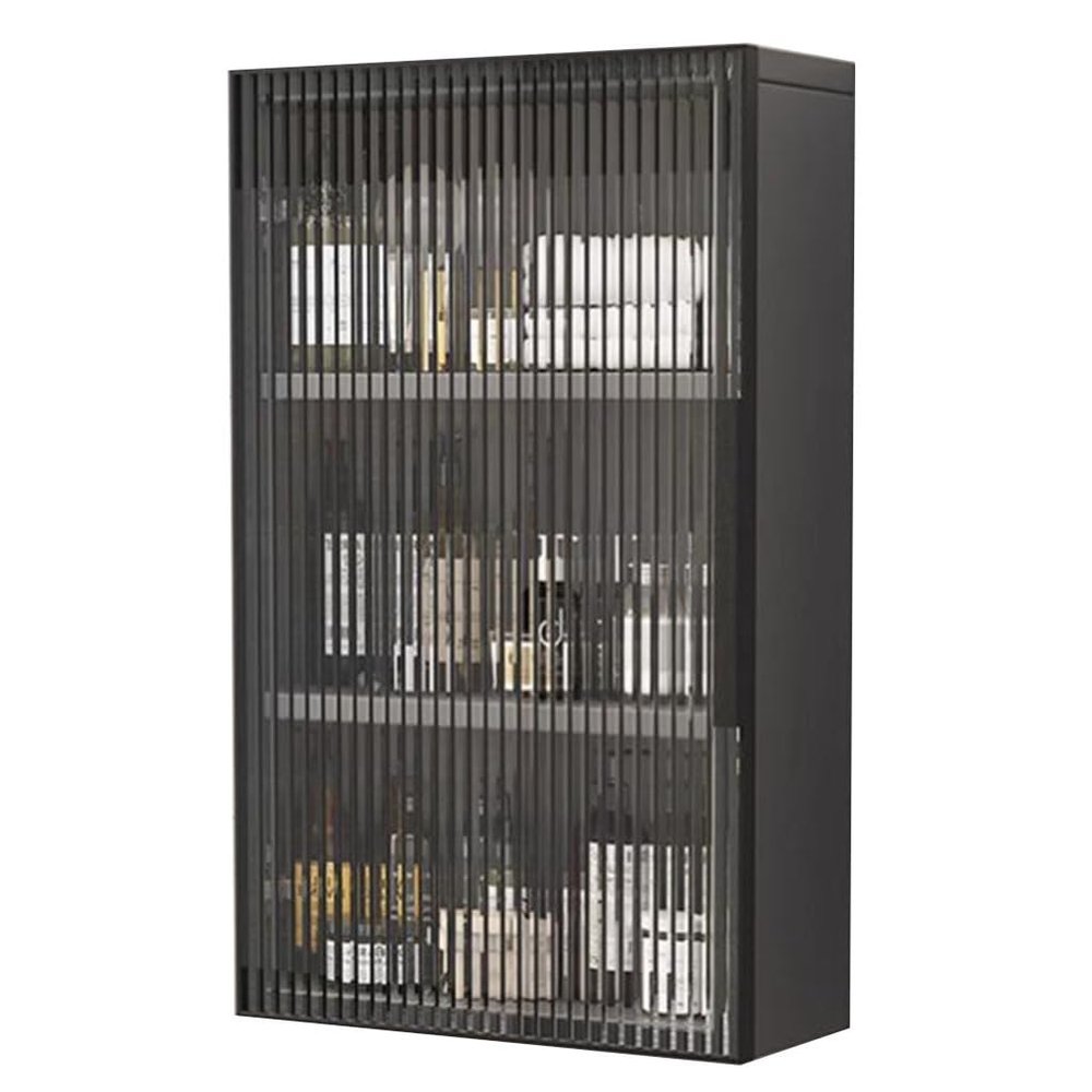 EHVYBDX Bathroom Wall Cabinet Side Cabinet Wall Cabinet with Glass Single Door Living Room Bedroom Powder Room Decorative Cabinet Kitchen Spice Storage Cabinet